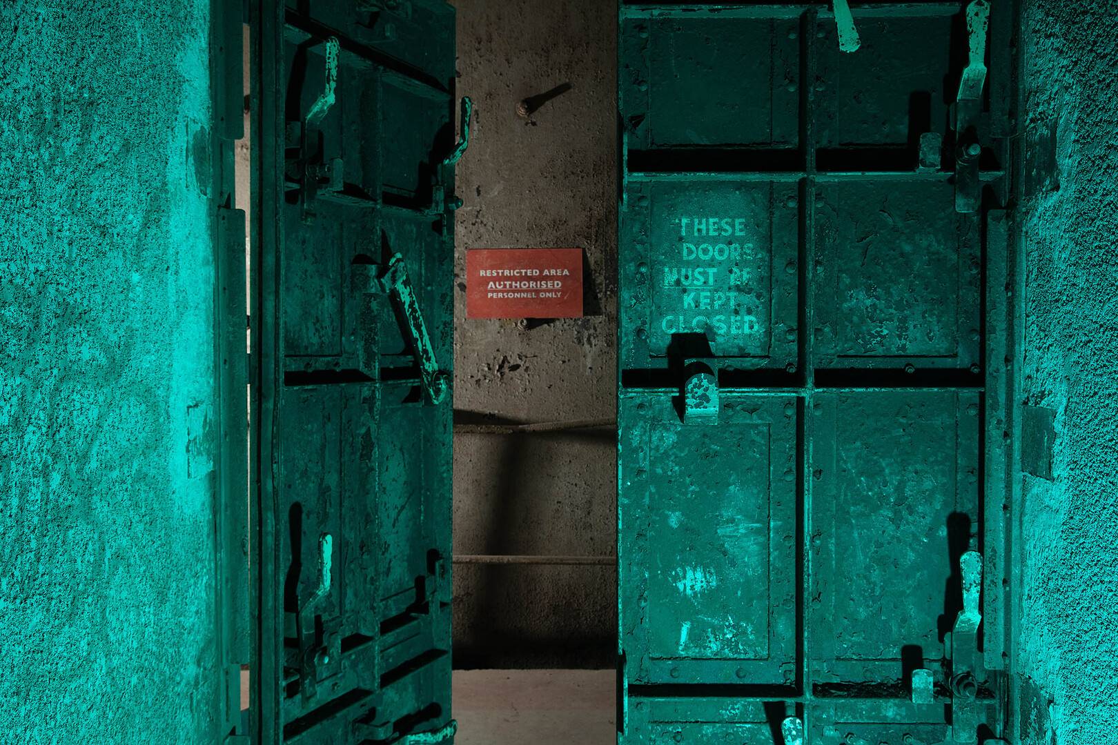 The door to enter Edinburgh Nuclear Bunker Tour