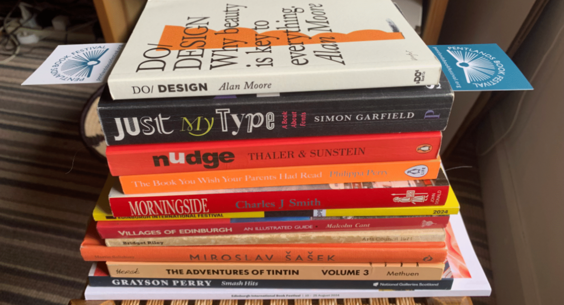 A pile of books