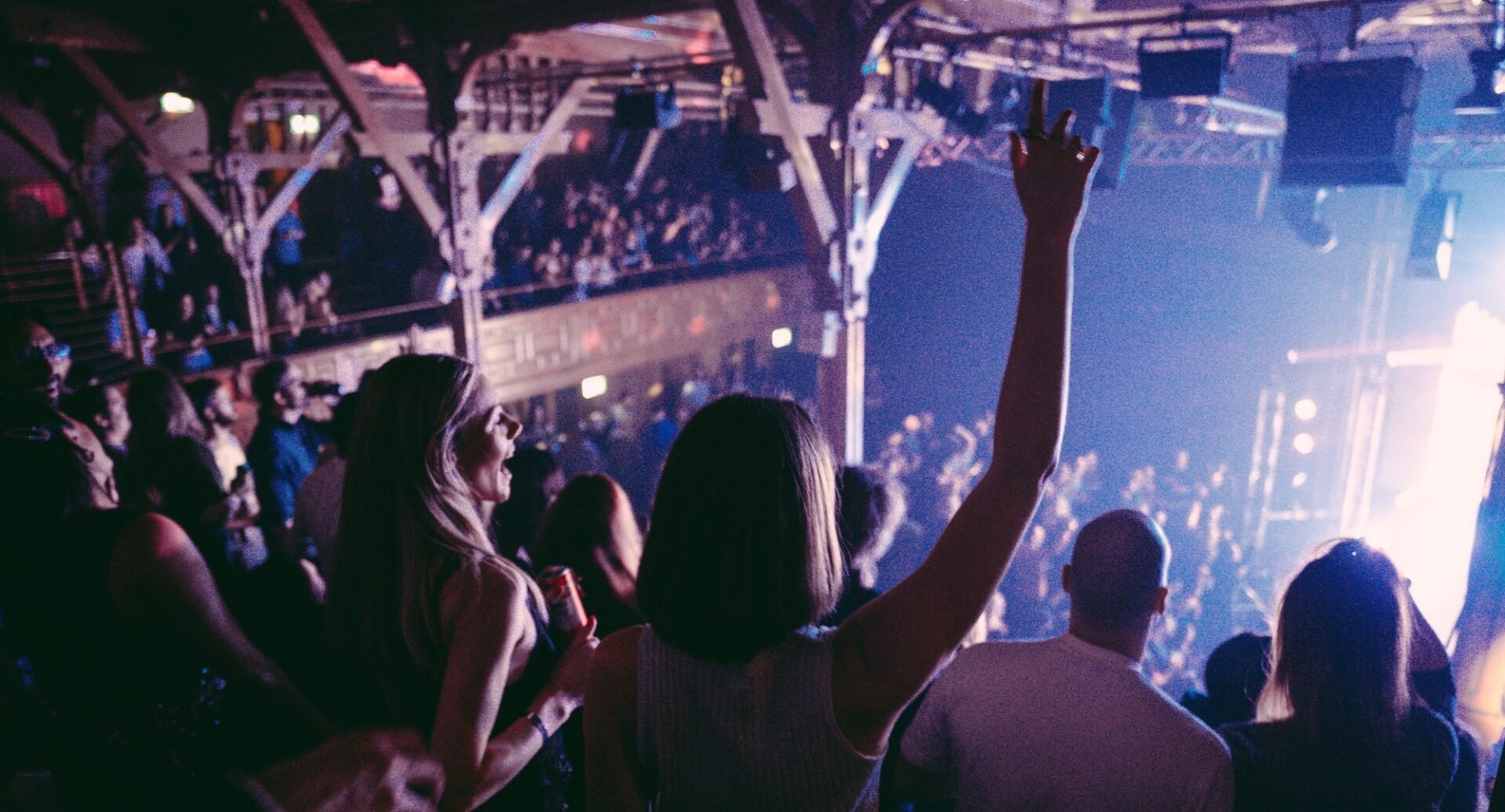 People enjoying the Hot Dub gig at Hogmanay