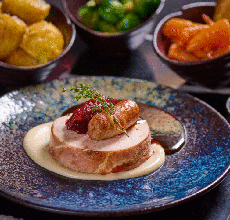 A close up of a savoury dish