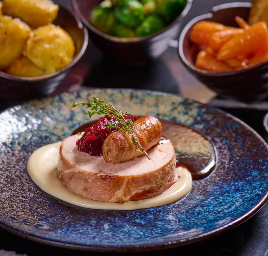 A close up of a savoury dish