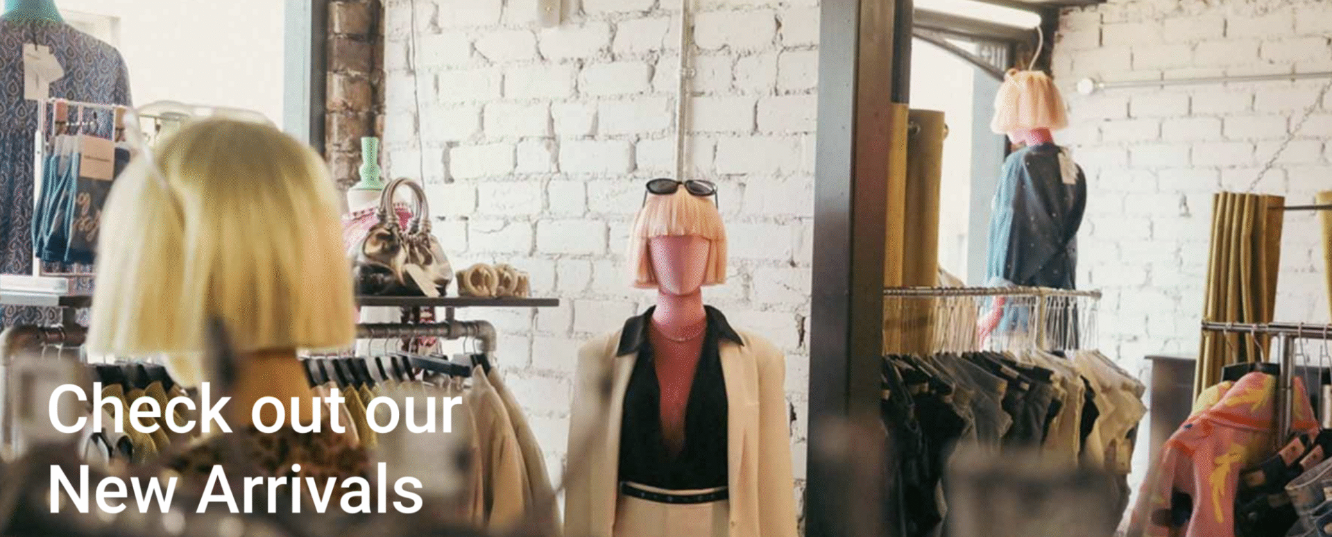 colourful mannequins inside a store full of clothes,© Joyce Paton