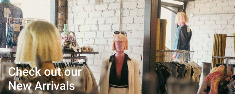 colourful mannequins inside a store full of clothes,© Joyce Paton