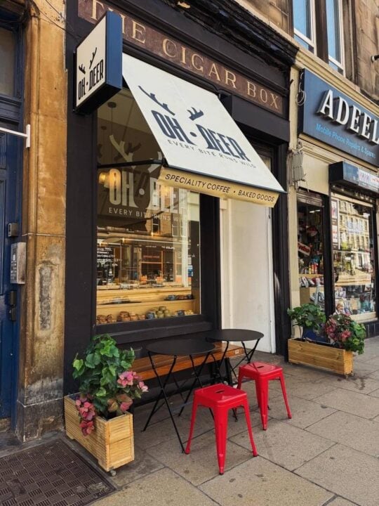 Exterior of Oh Deer coffee shop