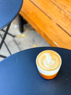 Speciality coffee from Cairngorm Coffee Roasters — flat whites with latte art included.