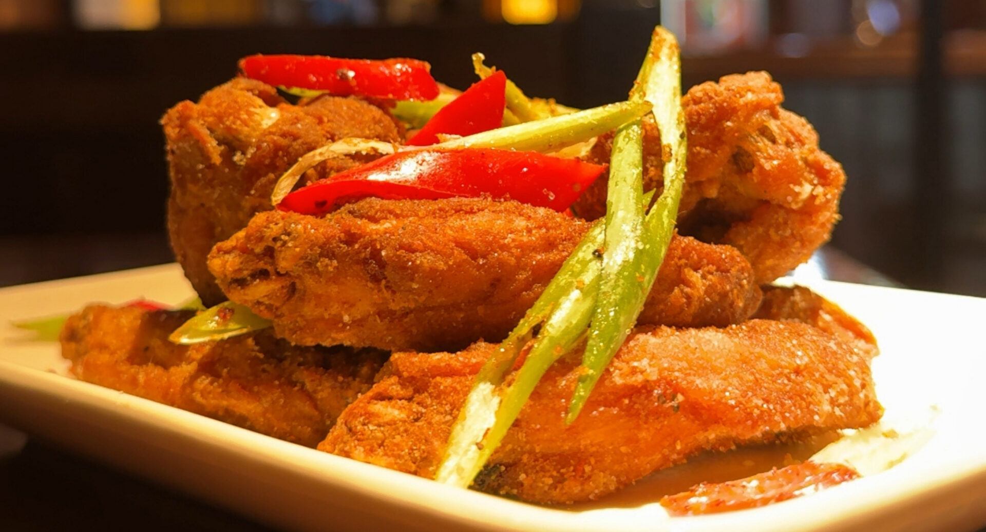 Close up of chicken wings