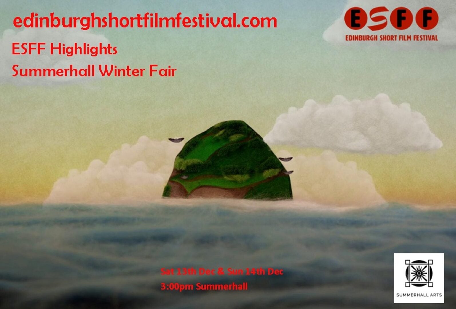 Poster image of a large rocky formation in the middle of a mass of water.