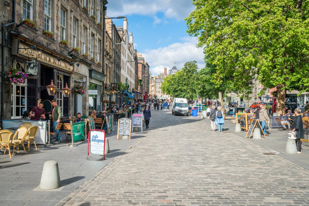 Grassmarket on a sunny afternoon