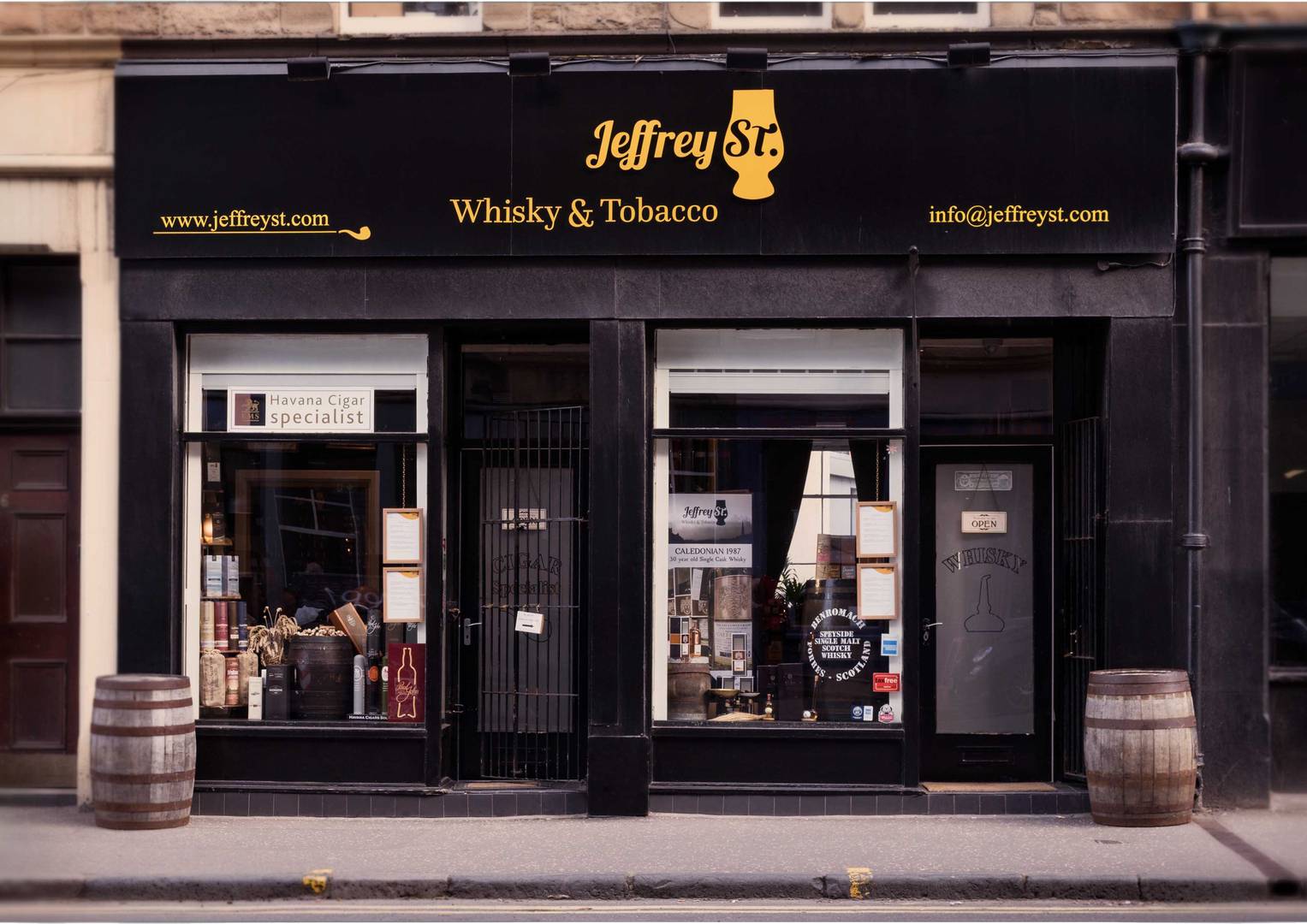 Whisky & Tobacco Shop front