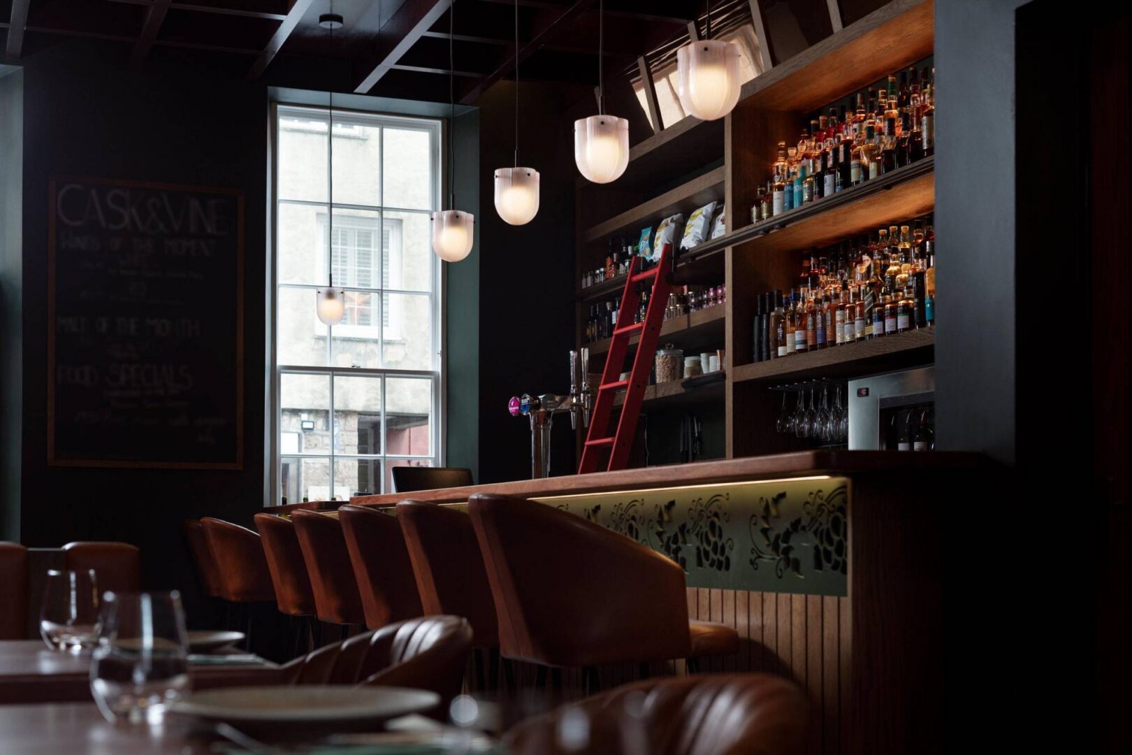 Cask and Vine bar area