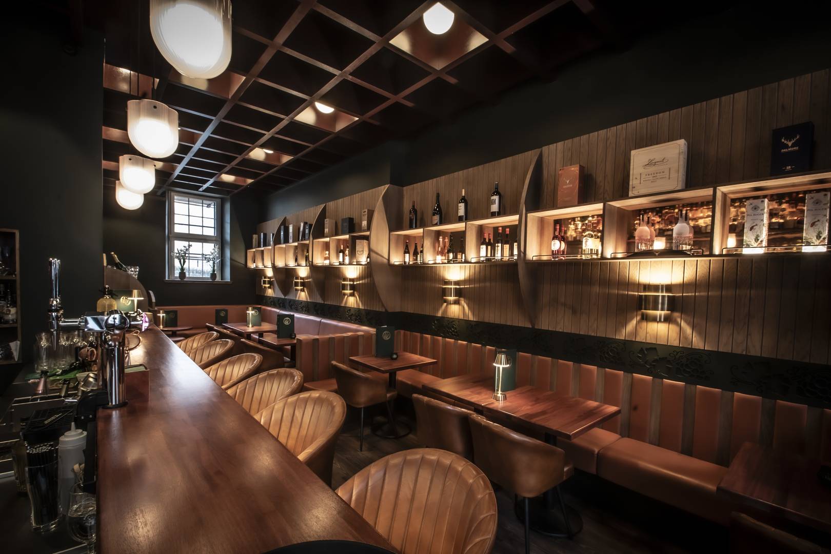 Cask and Vine seating area