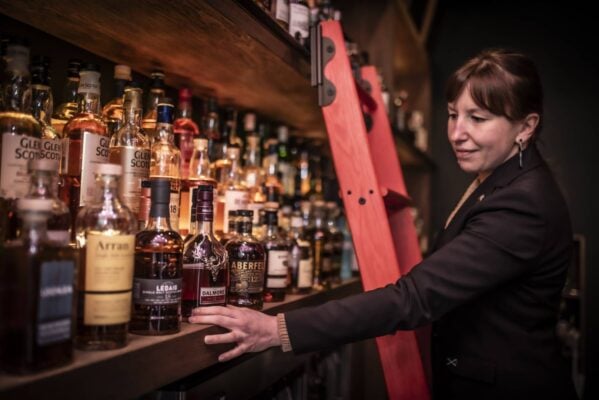 Cask and Vine whisky bottles