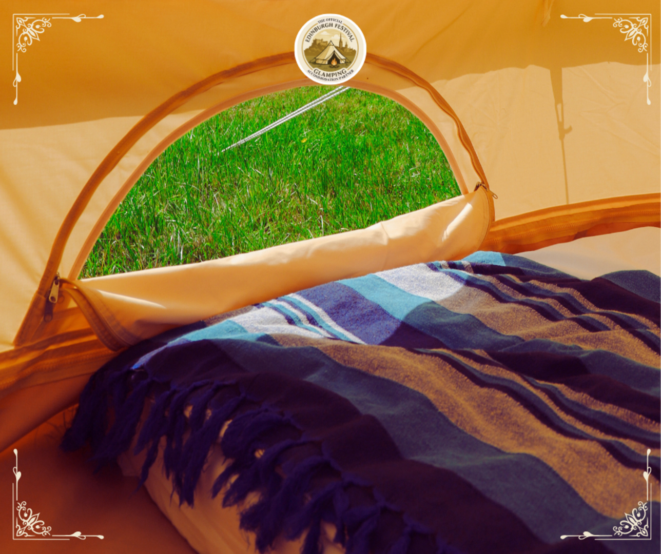 Inside Bell Tents at Edinburgh Festival Glamping