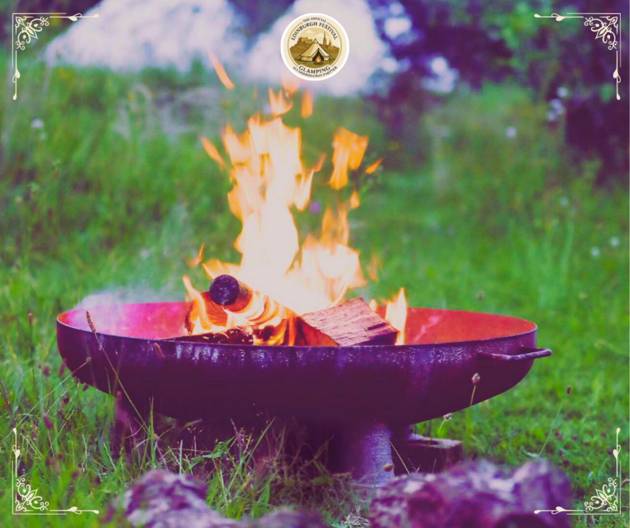 Firepit at Edinburgh Festival Glamping