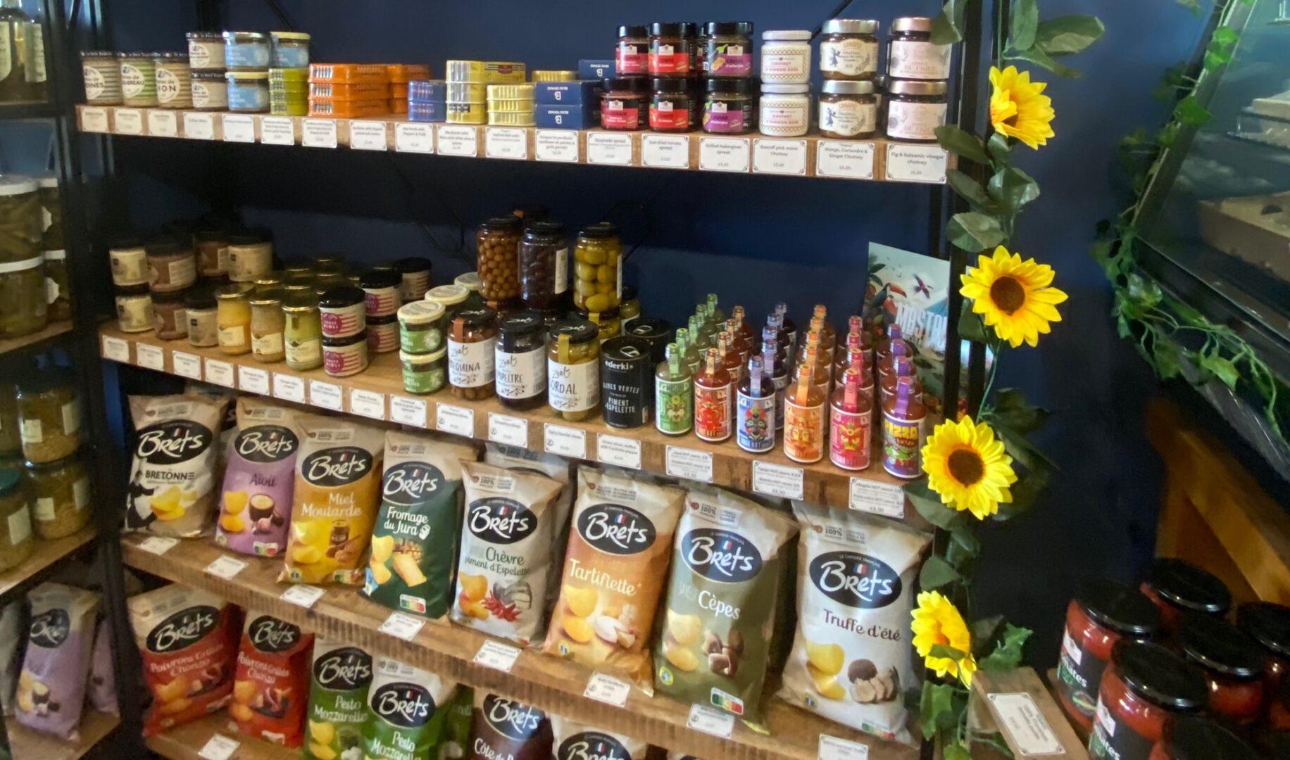 Products on display in Chez Roger