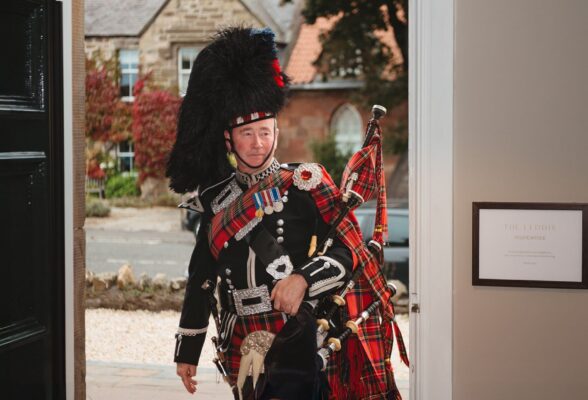 Leddie Piper ready for a Burns Supper at Leddie Hotel