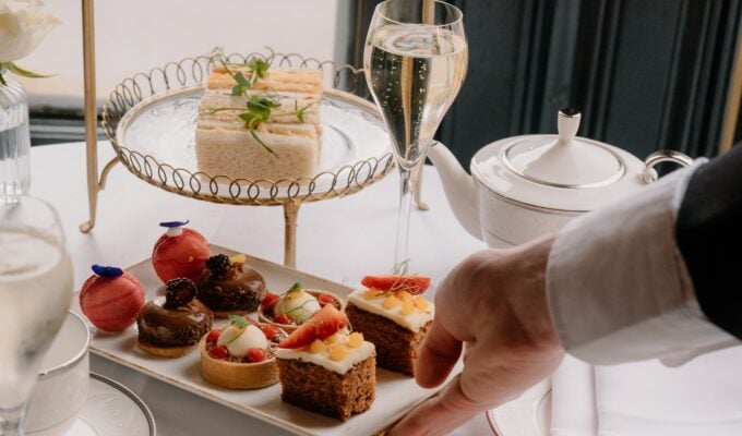 Afternoon tea being served at Dunstane Bar and Restaurant