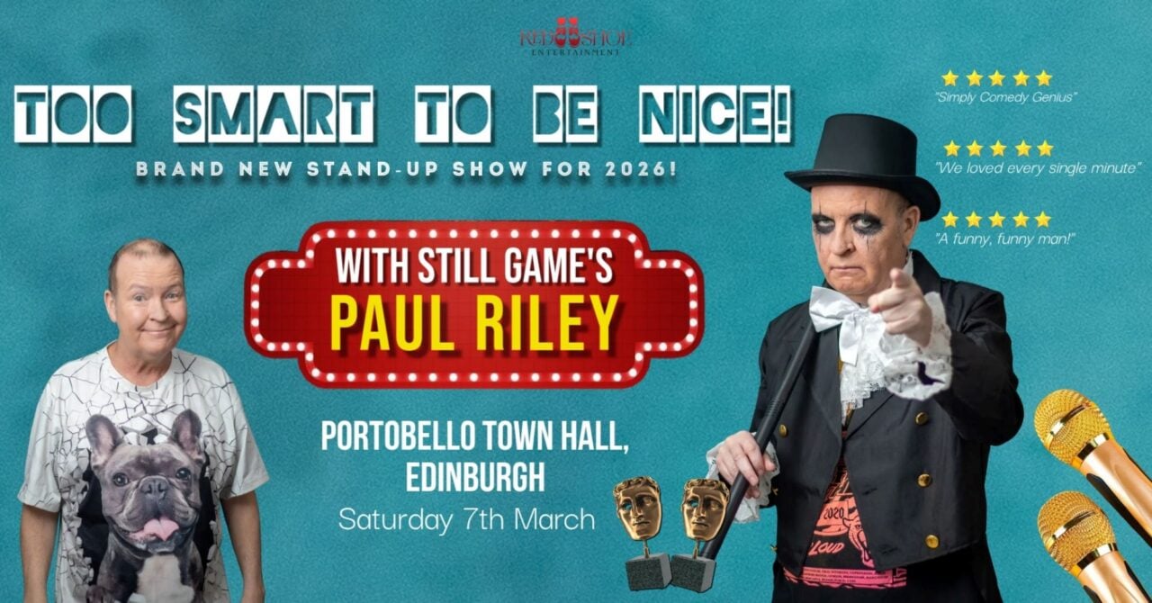 Poster image of comedy show: Paul Riley - Too Smart To Be Nice.