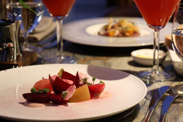A plate of food at part of Fingal's Valentines menu.