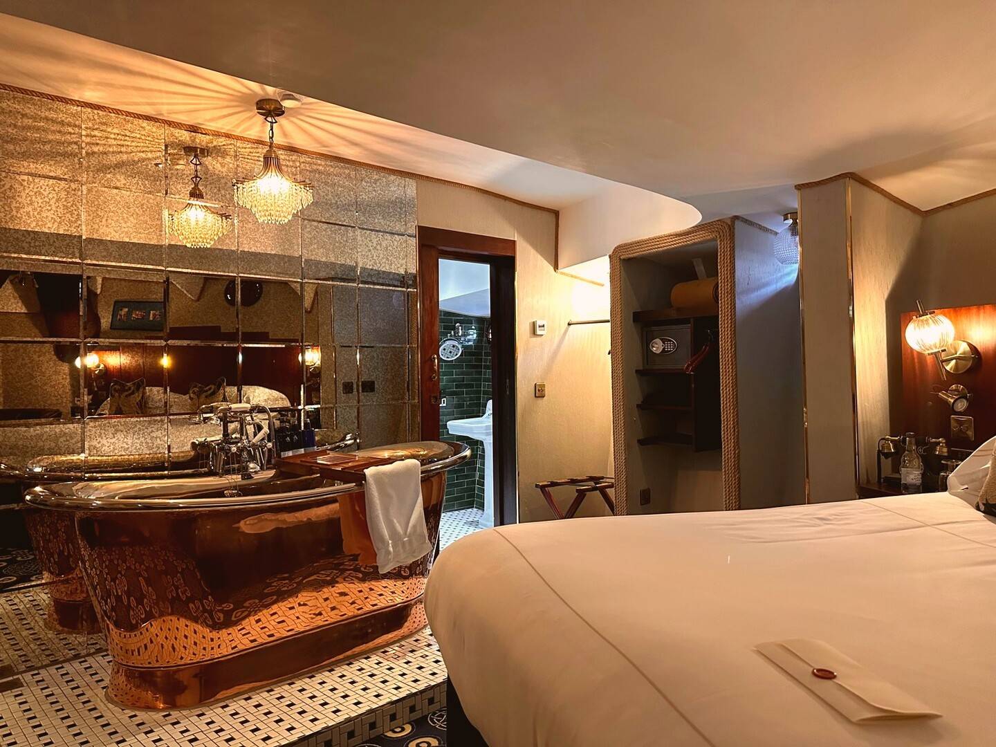 The Joseph Hobbs Stateroom bedside view, in Honour to the last owner before being brought to its resting place in Leith,© Ocean Mist Leith LTD