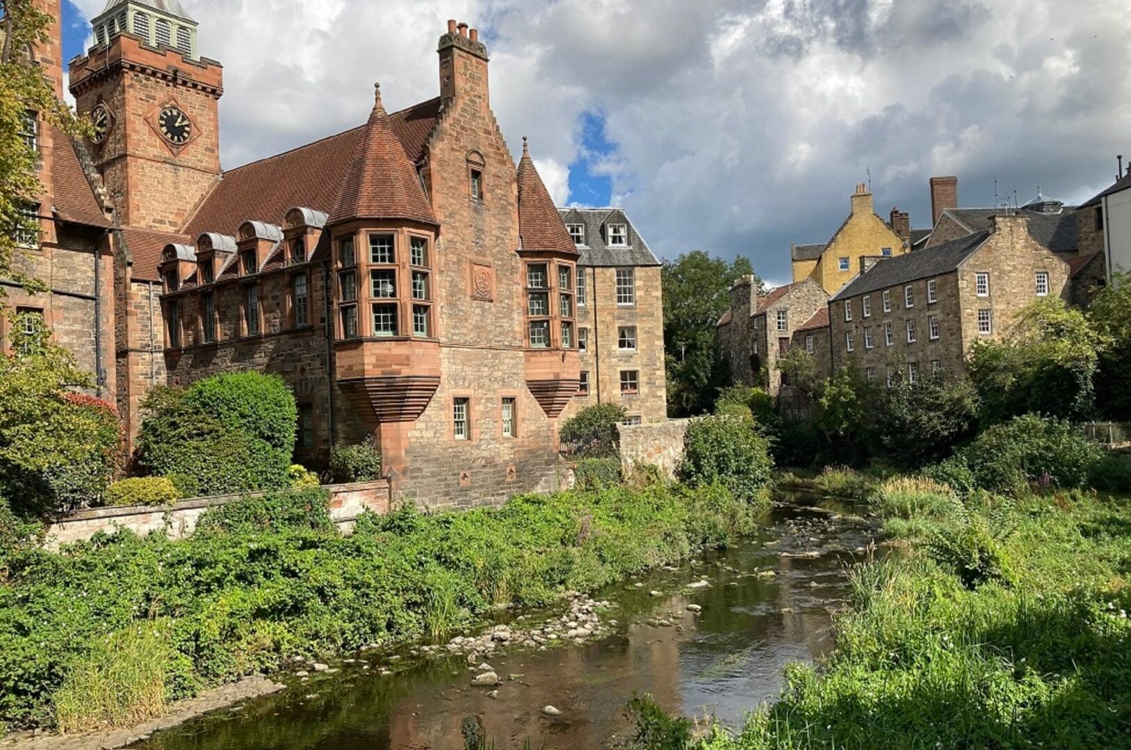 Dean Village image taken from the Water of LEith walkway