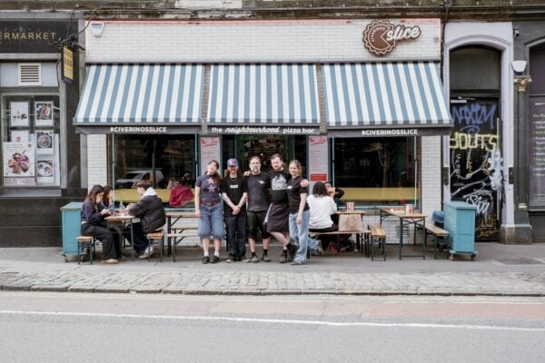 civerinos team standing outside civerinos forrest road with outdoor seating,© Civerinos