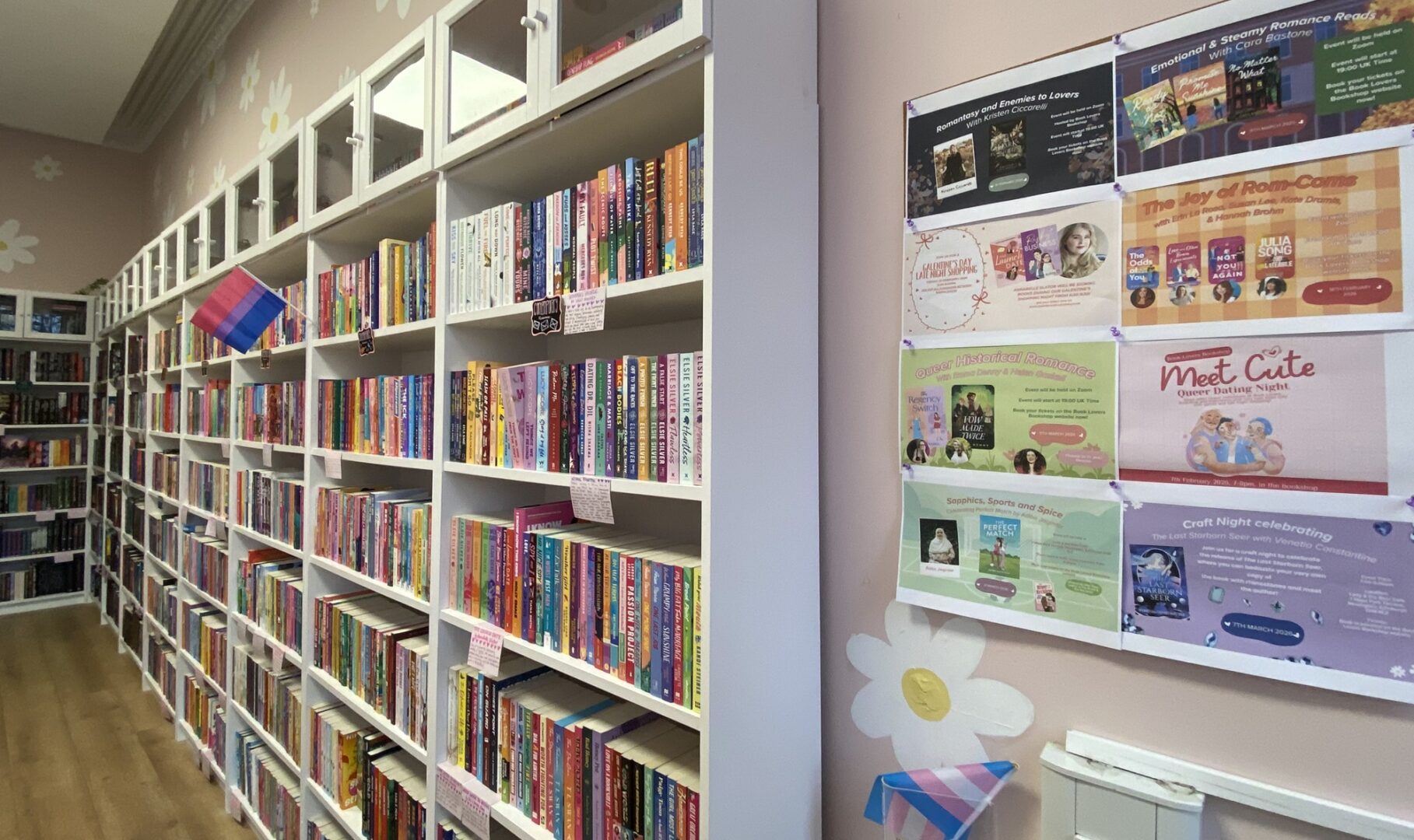 Book shelf in Book Lovers Bookshop