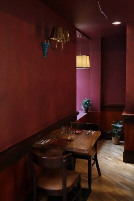 Restaurant seating at Tamil Teru