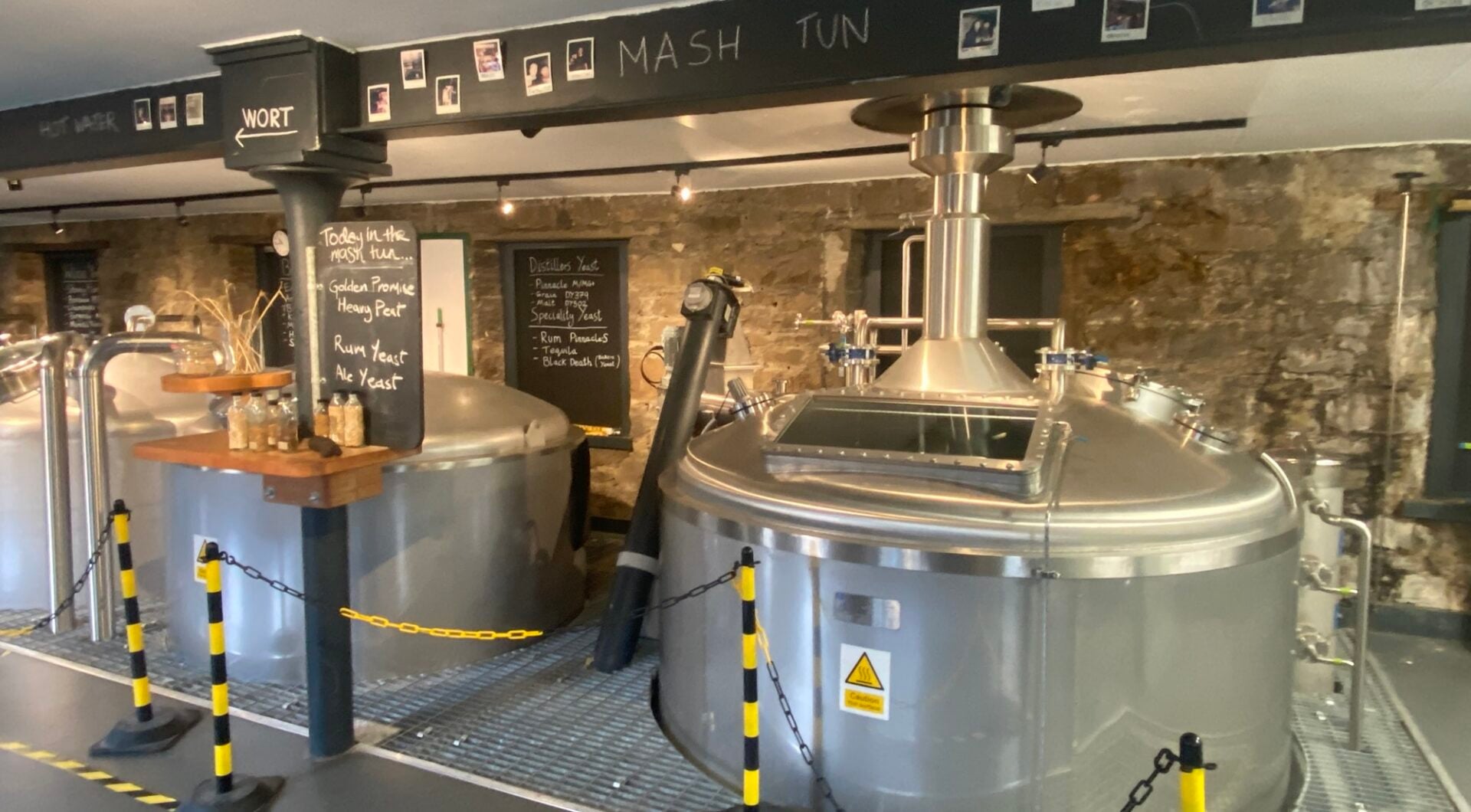 Mash tuns at Holyrood Distillery