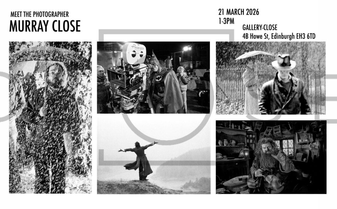 Poster with a 5 black and white photos.