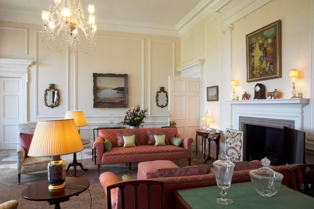 The Sitting Room, part of the private apartments of Queen Elizabeth II at the Palace of Holyroodhouse.