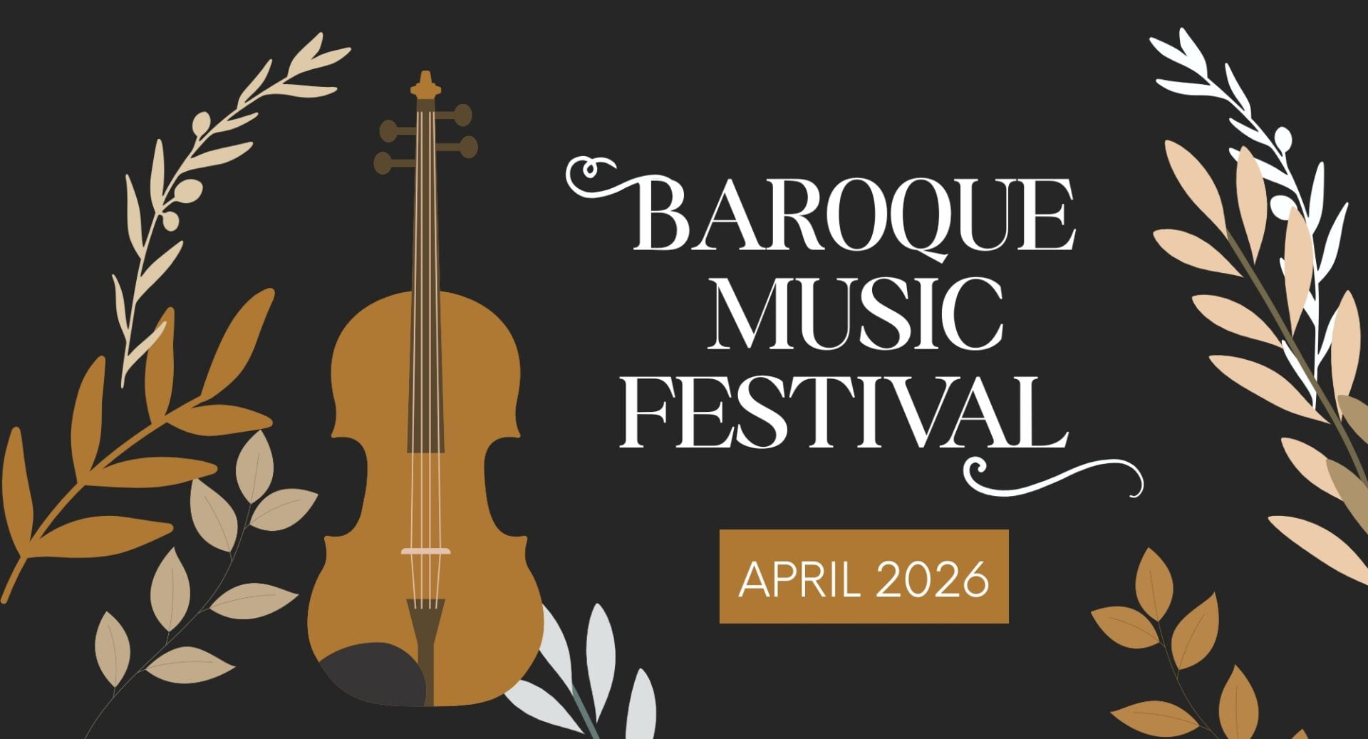 Poster image of the Baroque Music Festival.