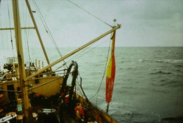 Explorer recovering an oceanographic buoy,© SS Explorer