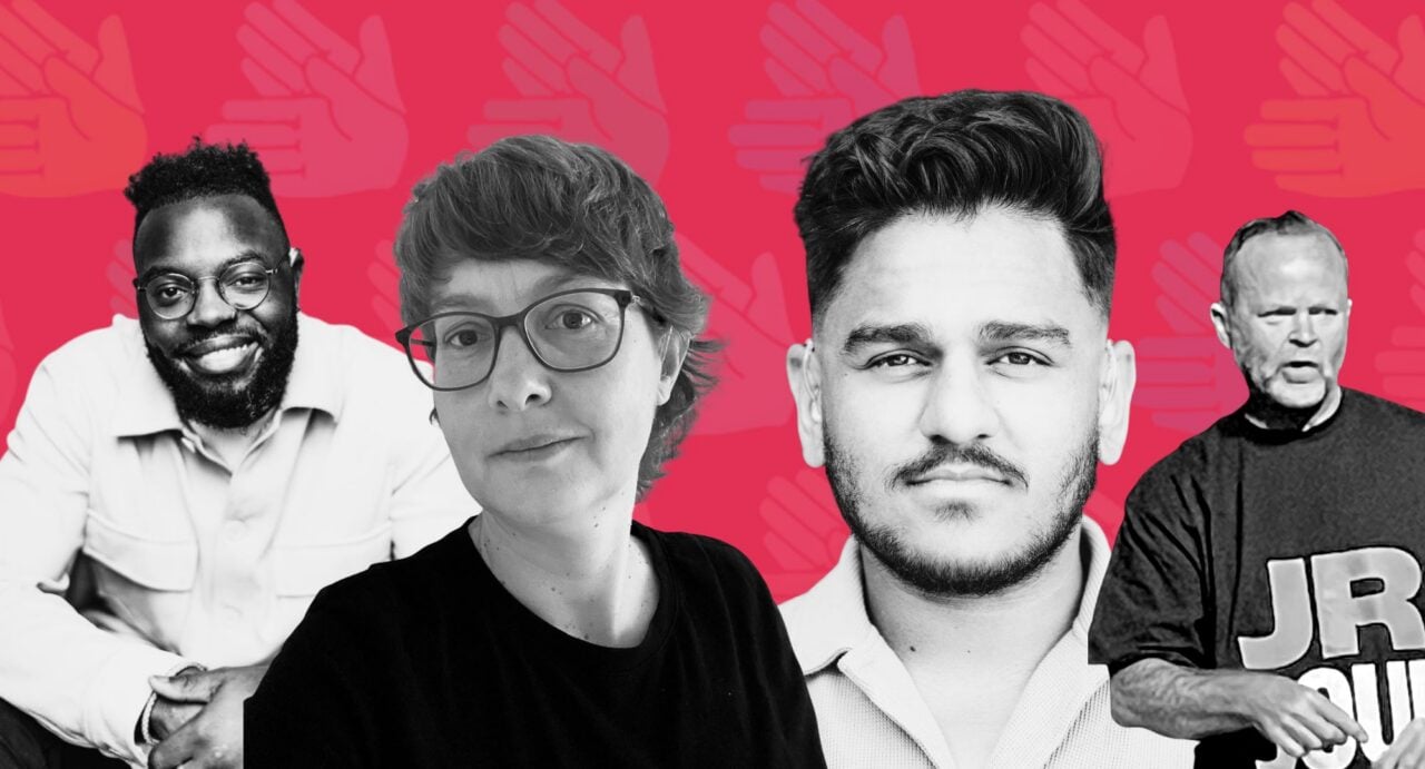 Portrait images of 4 people - 3 men and a woman.