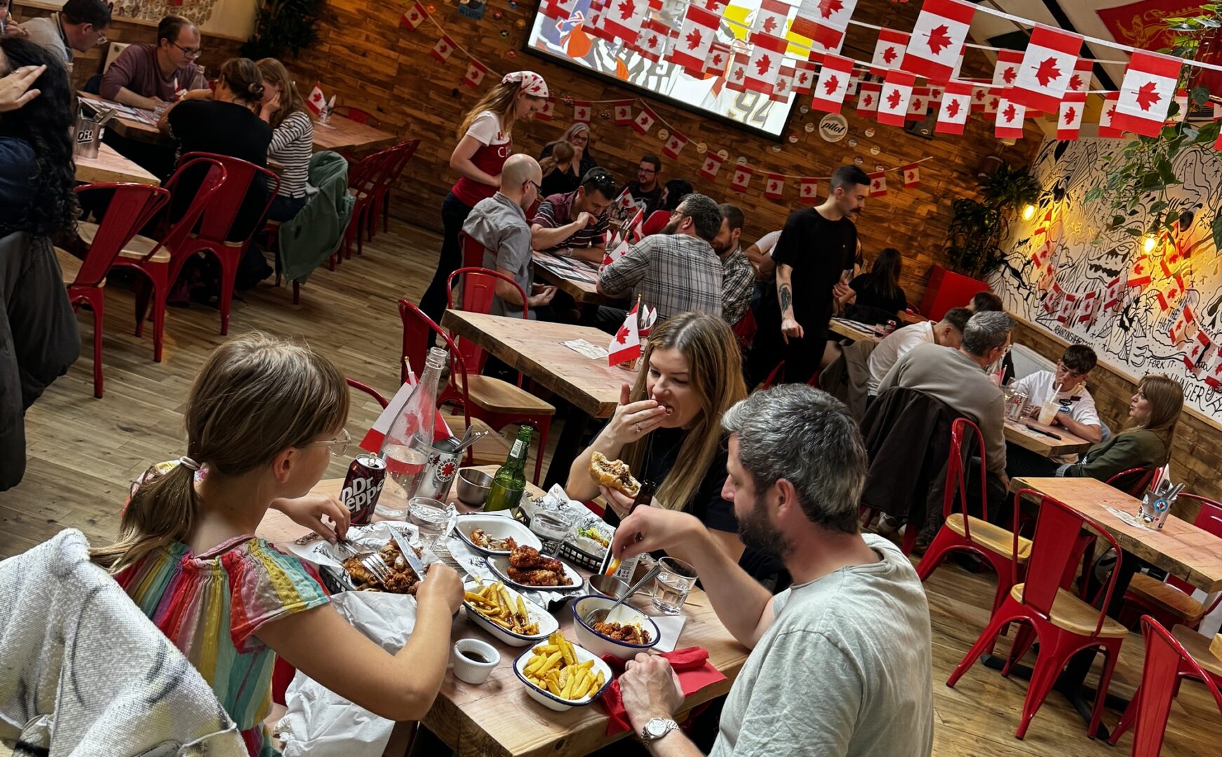 Down the Hatch Diners eating