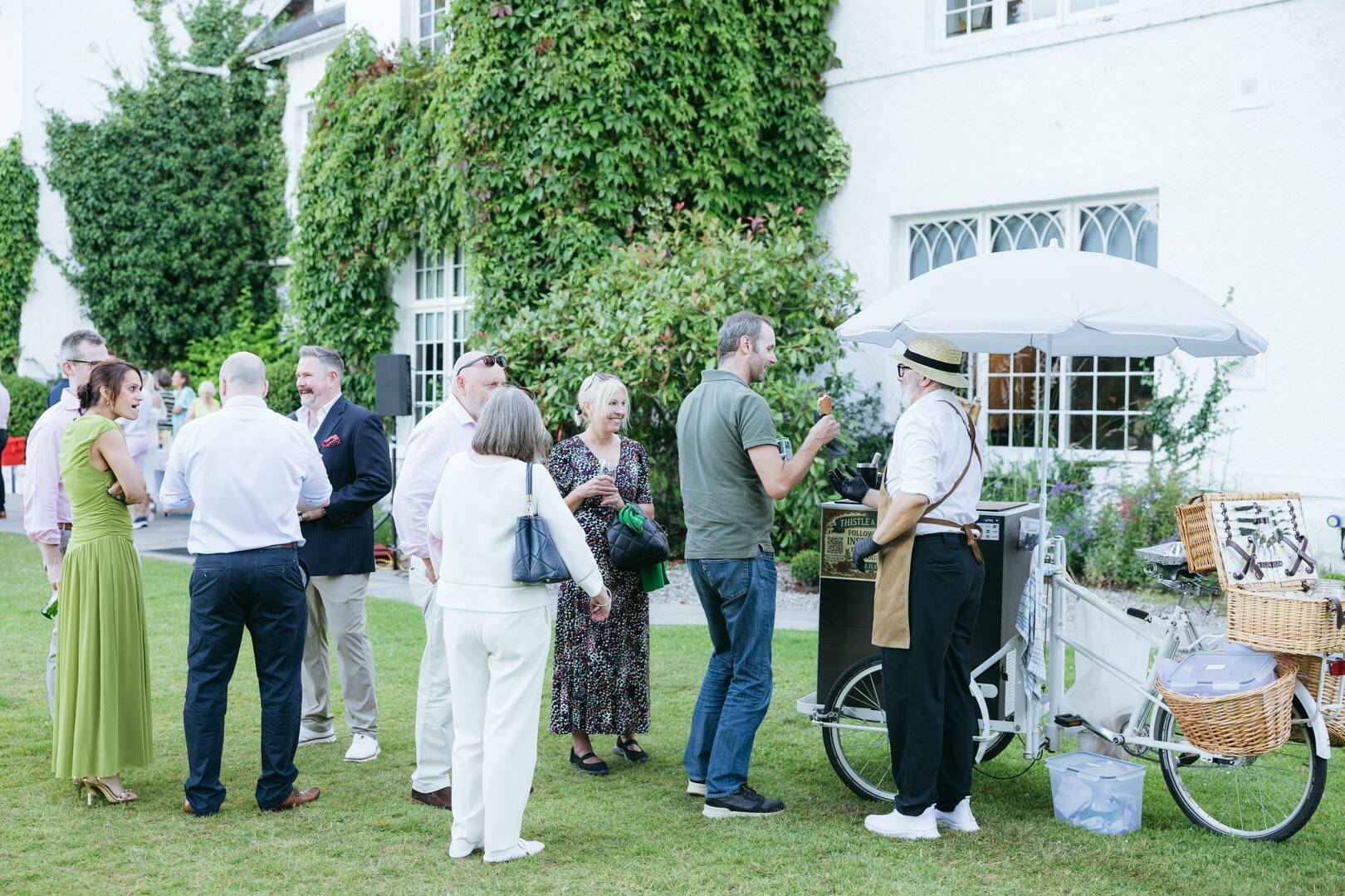 Thistle & Churn at private event supplying ice cream to event participants
