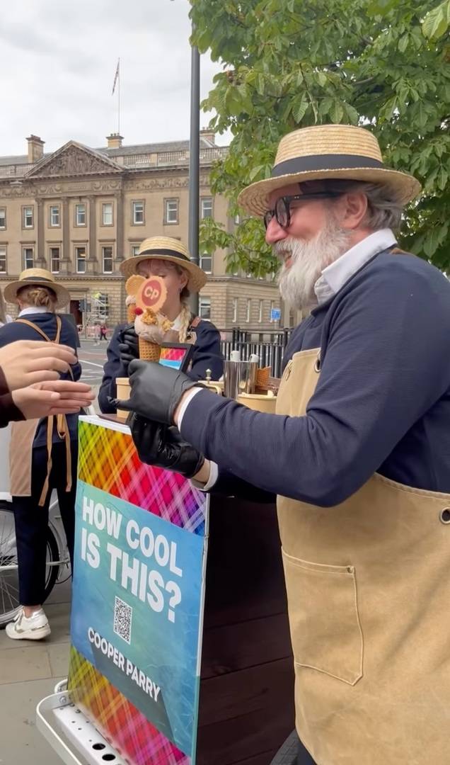 Thistle & Churn Ice cream being sold to customer