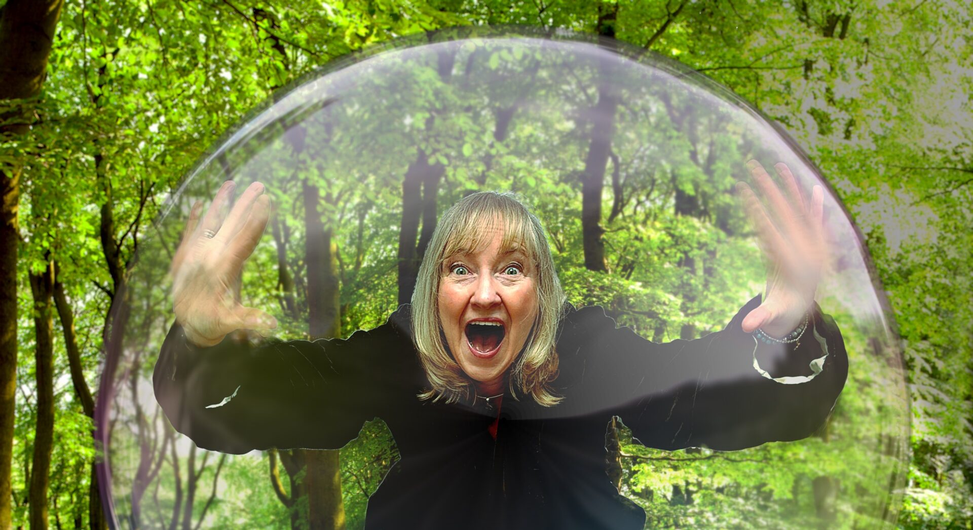 Sara in a Bubble at Bubbling Toad in Vogrie Country Park