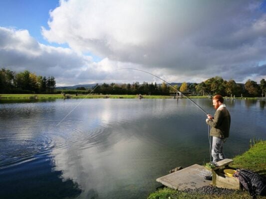 Man fishing with Fly Life Scotland Tours