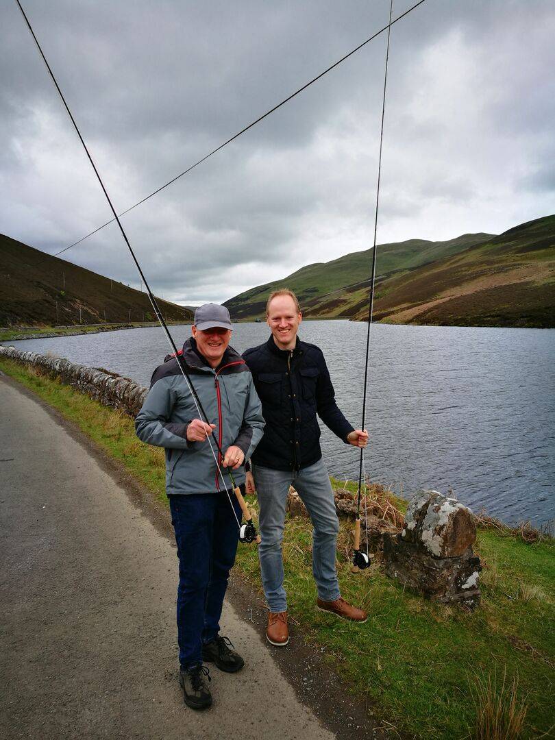 Men fishing with Fly Life Scotland Tours