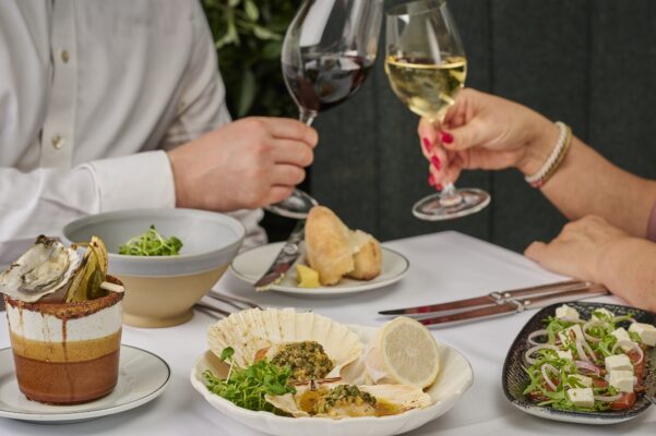 Hotel Du Vin graduation with 2 people having meal