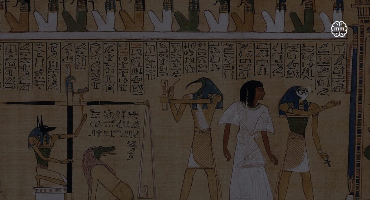 An image of an ancient Egyptian drawing.