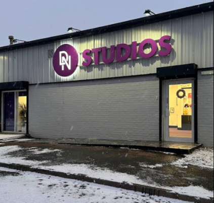 Exterior view of the DN Dance studio in Edinburgh, showing the building frontage with clear signage and a welcoming entrance, presenting a clean and professional first impression for visitors.,© Copyright 2022 DN Dance (Dynam-nic Dance Limited). Registration No: SC511081