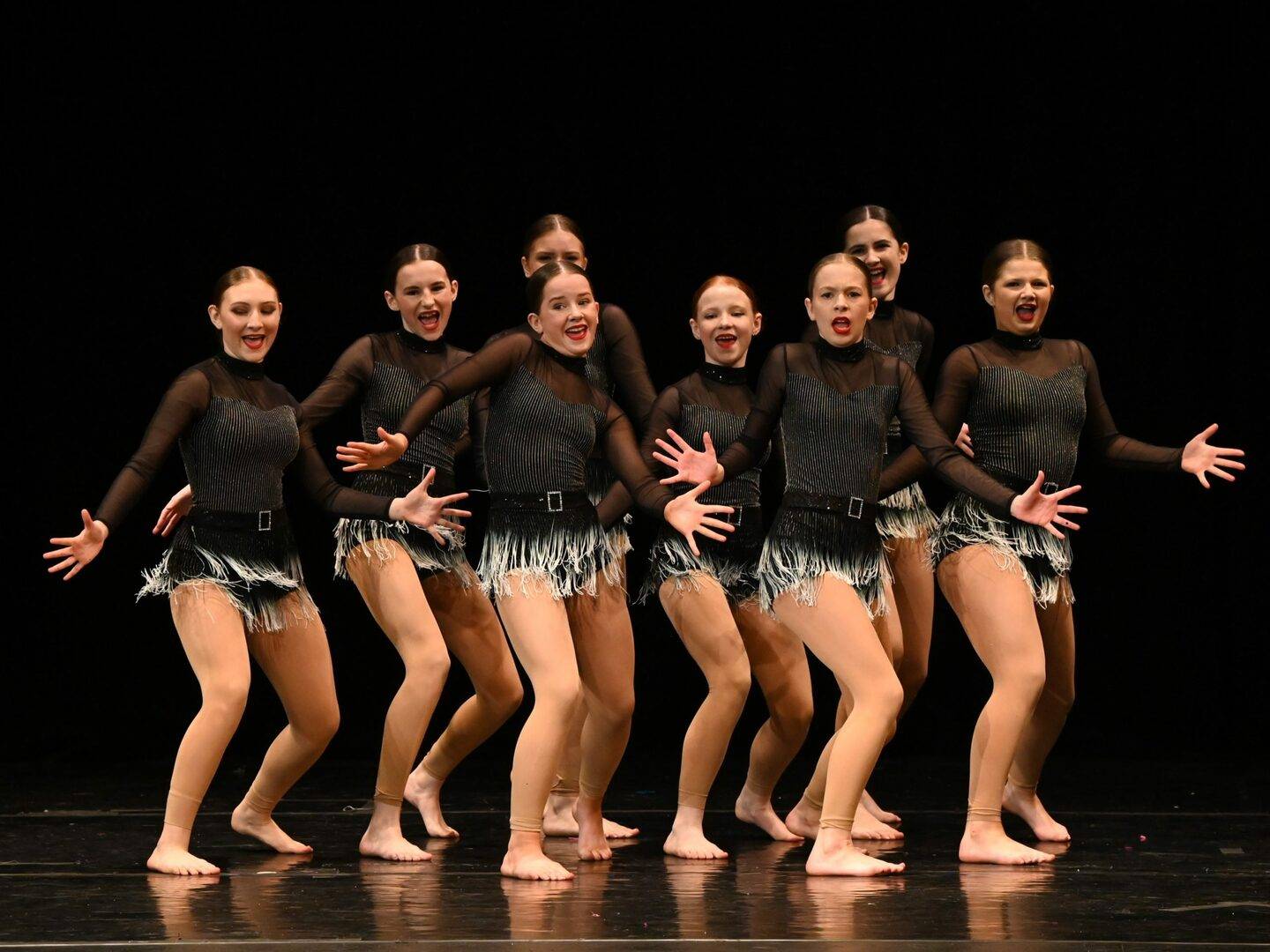 Teenage students in an intermediate-level dance class at DN Dance in Edinburgh, developing technique, coordination, and confidence in a fun and supportive studio environment.,© Copyright 2022 DN Dance (Dynam-nic Dance Limited). Registration No: SC511081