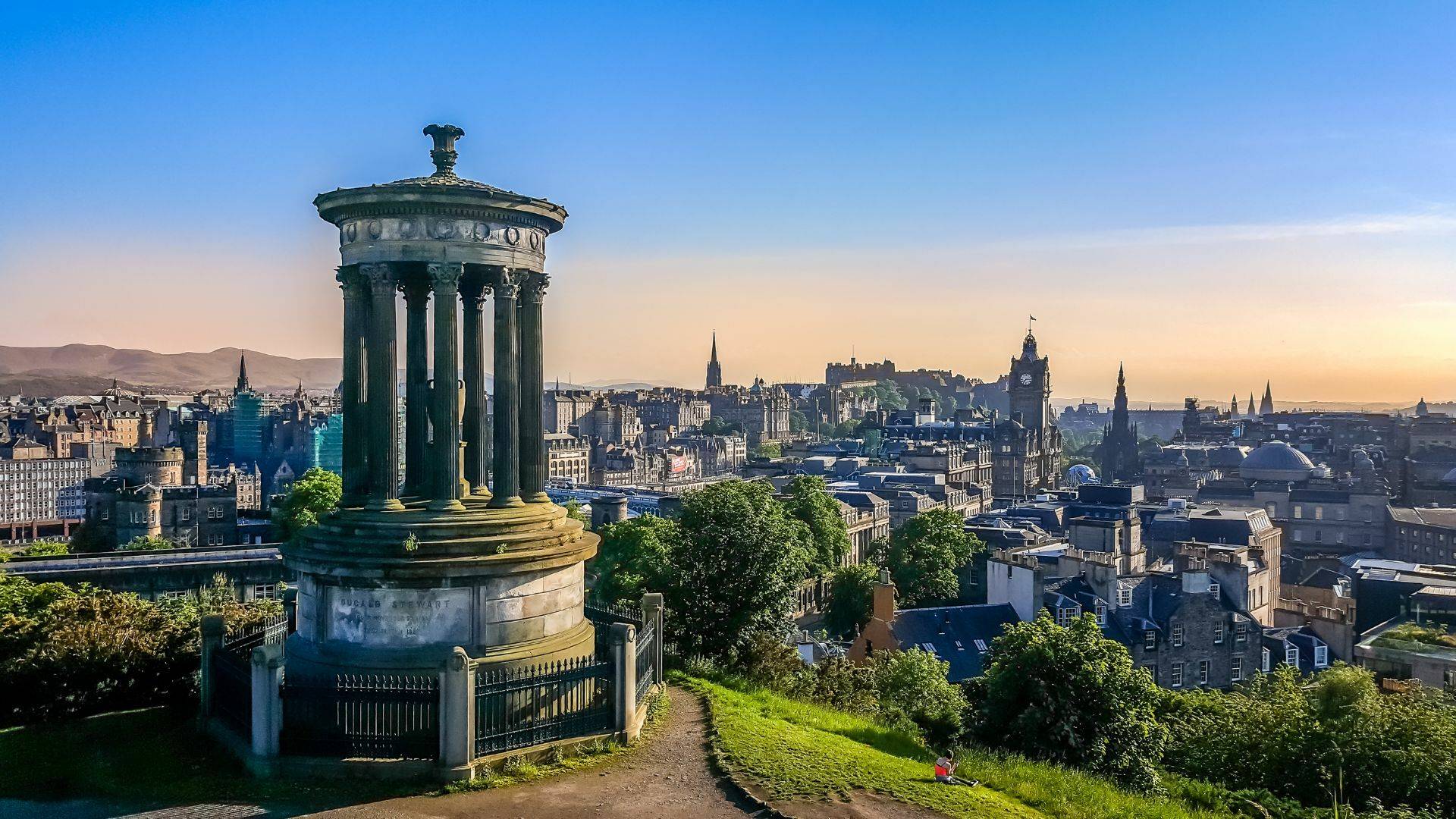 Calton Hill view towards the castle