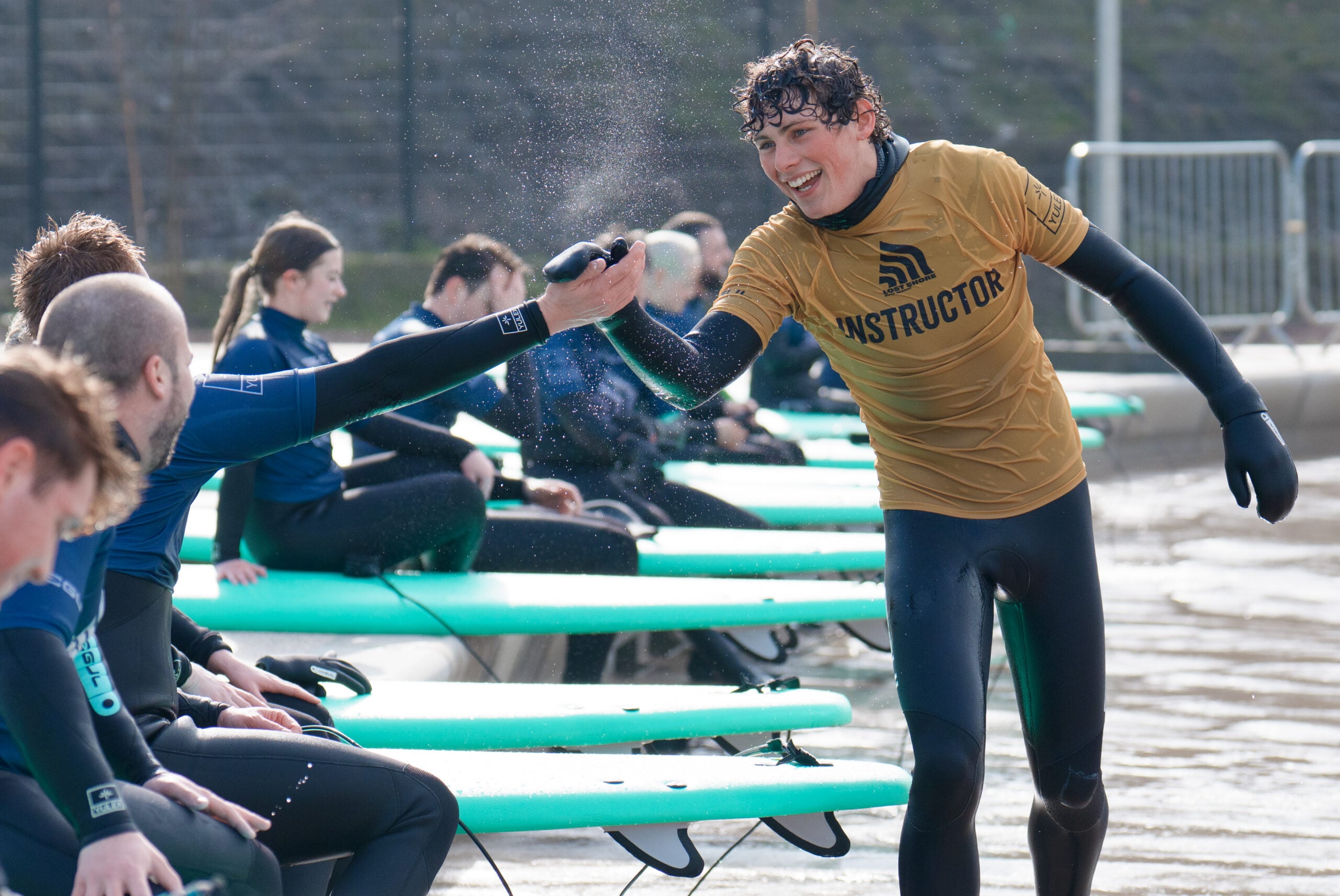Lost Shore Surf Resort instructor teaching people to surf