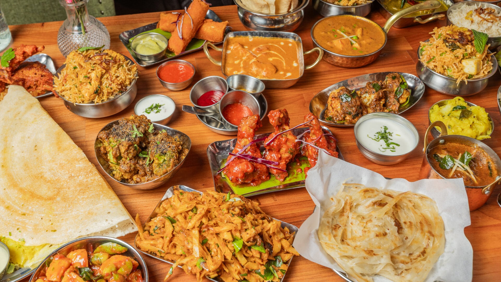 Food dishes from Tamil Teru menu