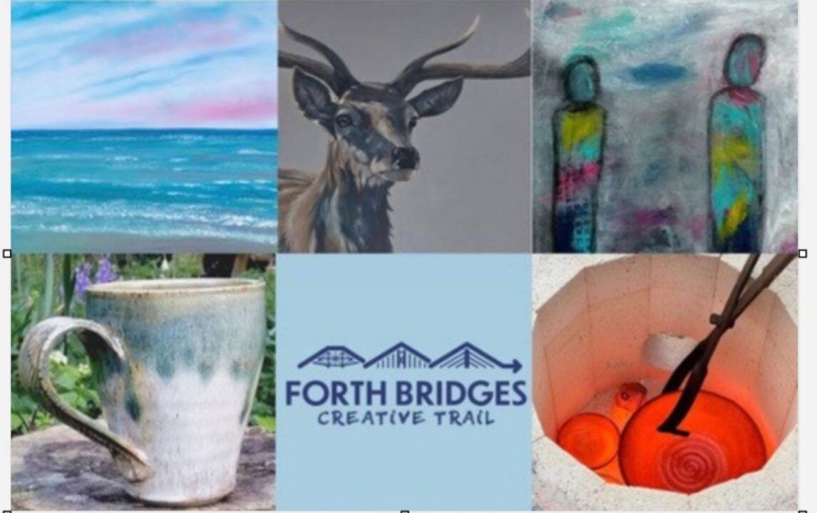 Poster image of Forth Bridges Trail 2026, with 6 boxes showing artwork.