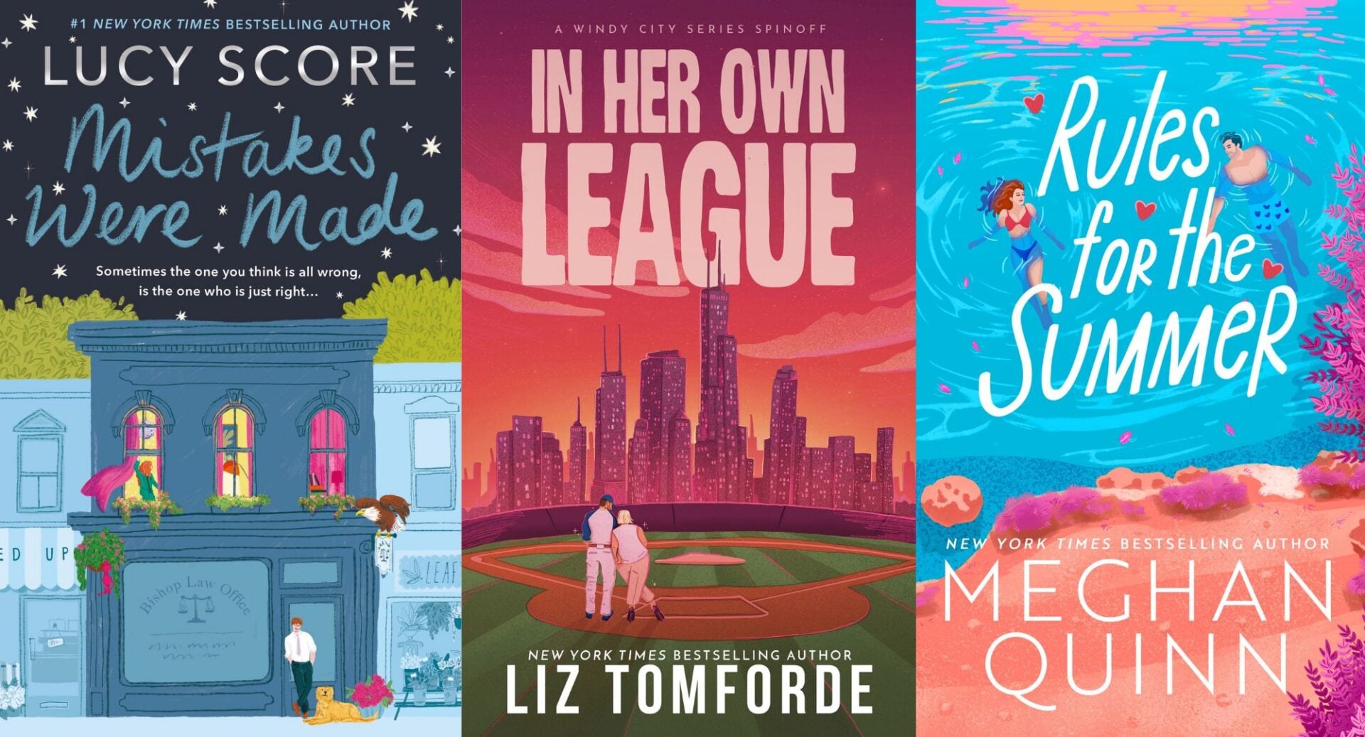 The front covers of 3 books.
