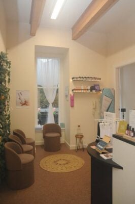 Bright and welcoming reception area at a Pilates , beauty and wellbeing studio,© Owner Sano Studio Ltd